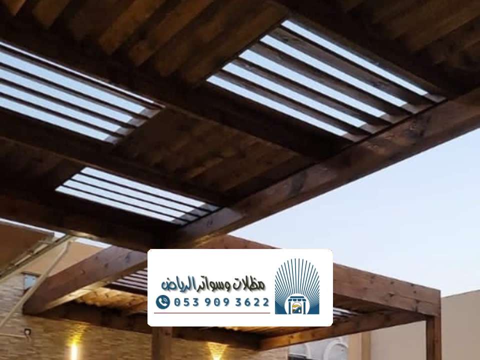 سقف مظلة خشب بالرياض